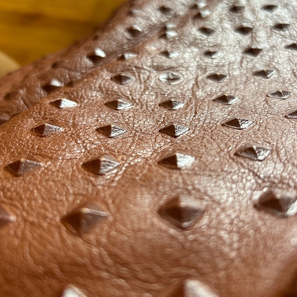 Clare V. Leather flat fold over clutch with rivets - Picture 3 of 11